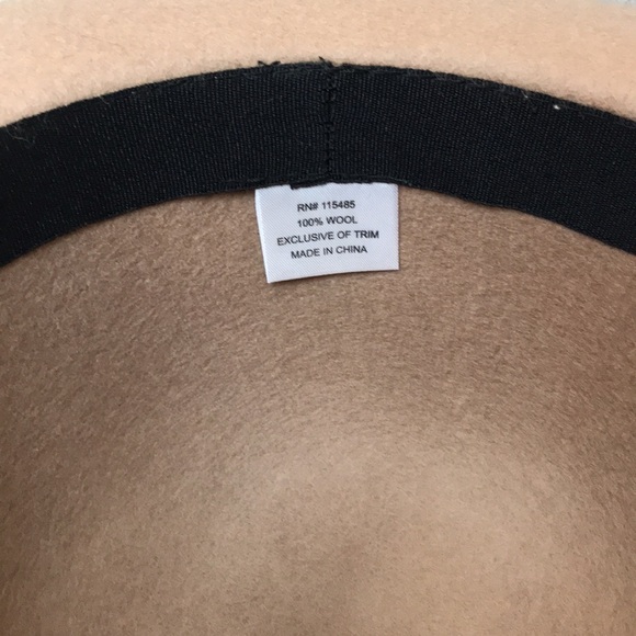 100% Wool Wide Brim Wool Hats - Lot of 2 (Camel & Black) - Picture 4 of 6